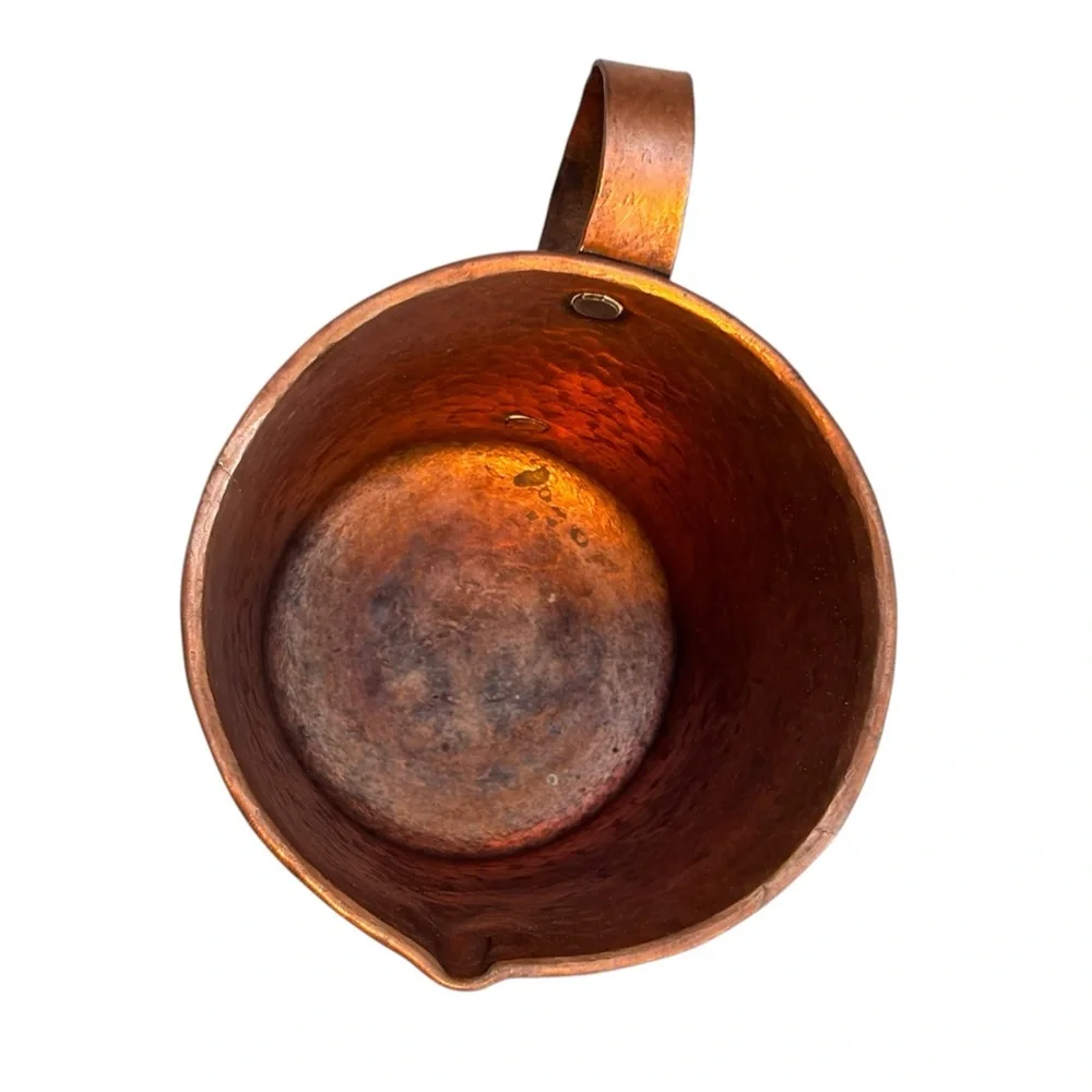 Rustic Copper Creamer Pourer with Handle